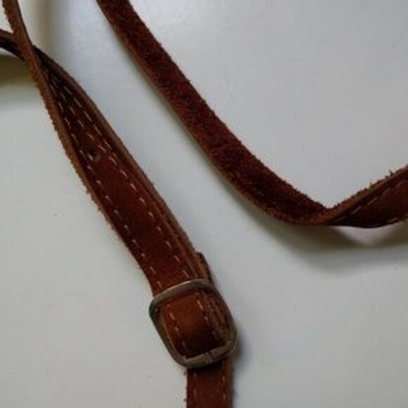 Geometric Print Black & White Crossbody Bag w/ Leather Trim - Picture 6 of 6